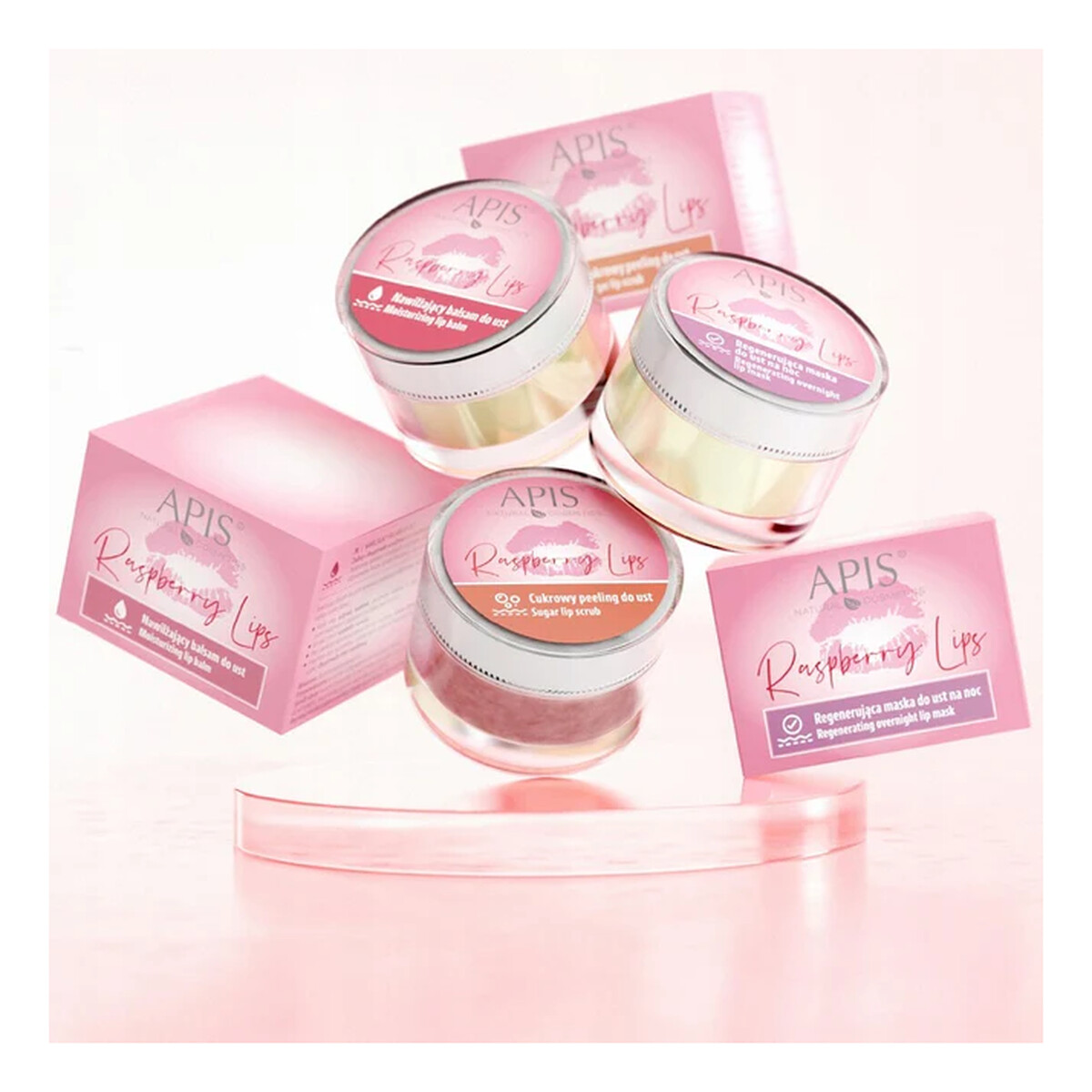 Apis Raspberry Lips Regenerująca maska do ust na noc 10ml