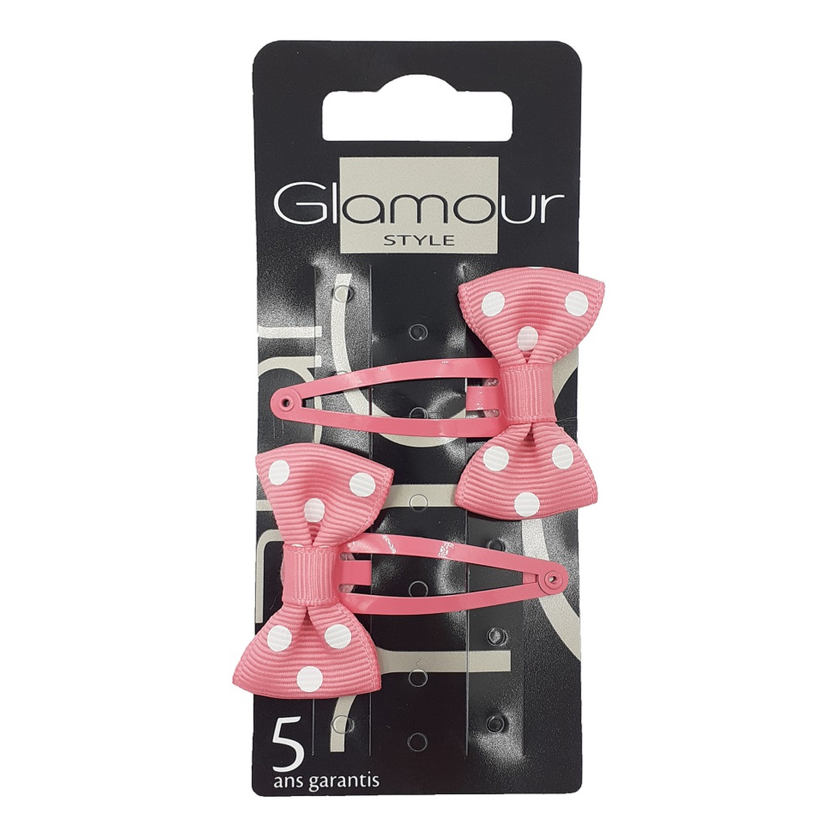 Glamour Pyki do włosów z kokardą Różowe 2szt