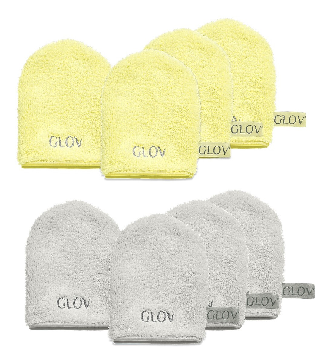 Zestaw rękawiczek do demakijażu i oczyszczania twarzy baby banana 4szt + silver stone 4szt