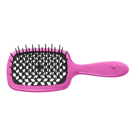 Small superbrush mała szczotka do rozczesywania włosów fuksjowo-czarna