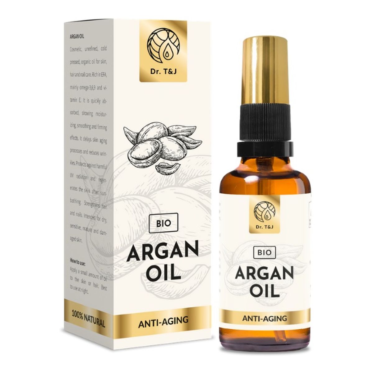 Dr. T&J Argan Oil naturalny olej arganowy BIO 50ml